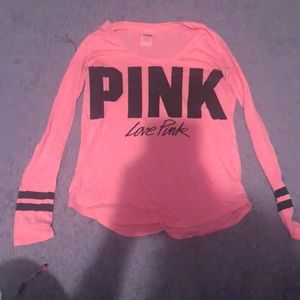 Bright pink long sleeve shirt
